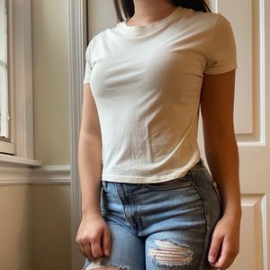 Brandy Melville J Galt Yellow T-shirt One Size